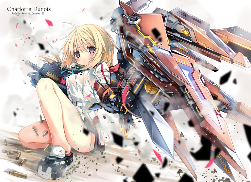 Blonde Girl with Mech — White, Dramatic