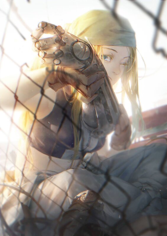 Blonde Girl with Mechanical Hand