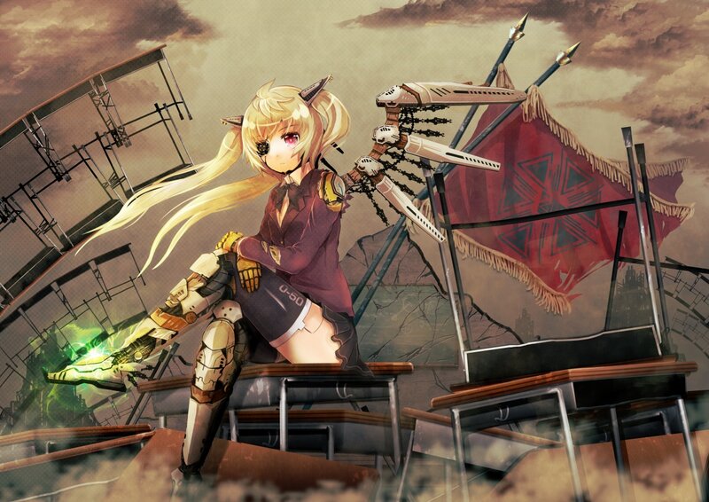 Blonde Girl with Mechanical Limbs