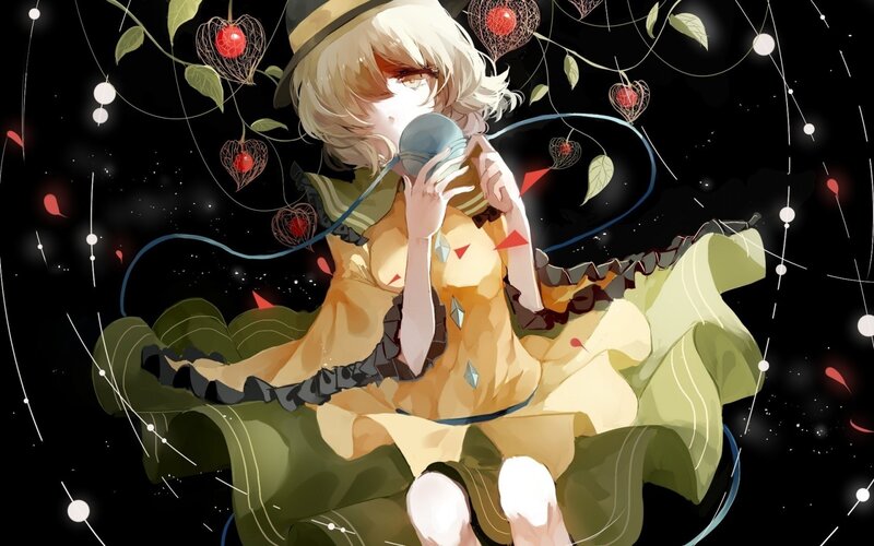 Blonde Girl with Microphone — Yellow