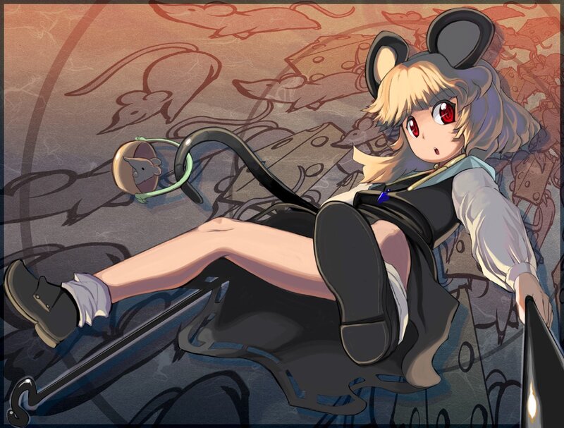 Blonde Girl with Mouse Ears