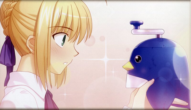 Blonde Girl with Penguin Toy