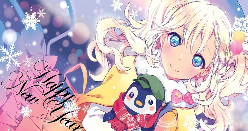 Blonde Girl with Penguin — Yellow