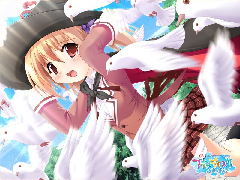 Blonde Girl with Pigeons
