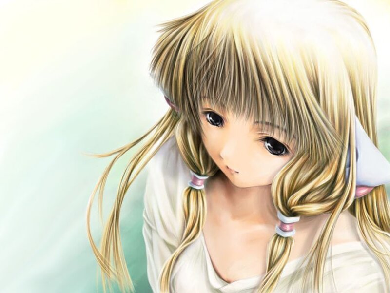 blonde girl with pigtails