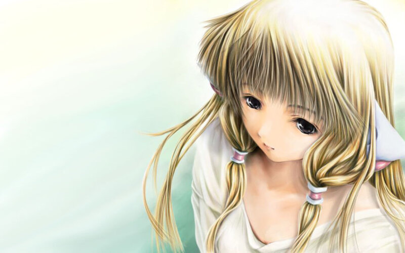 blonde girl with pigtails