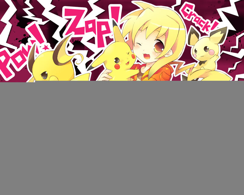 Blonde Girl with Pikachu