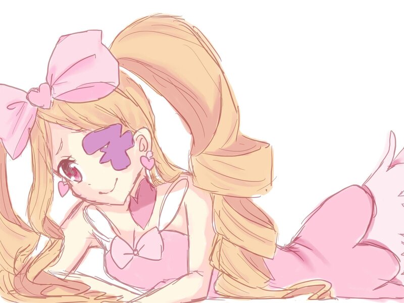 Blonde Girl with Pink Bow — Playful