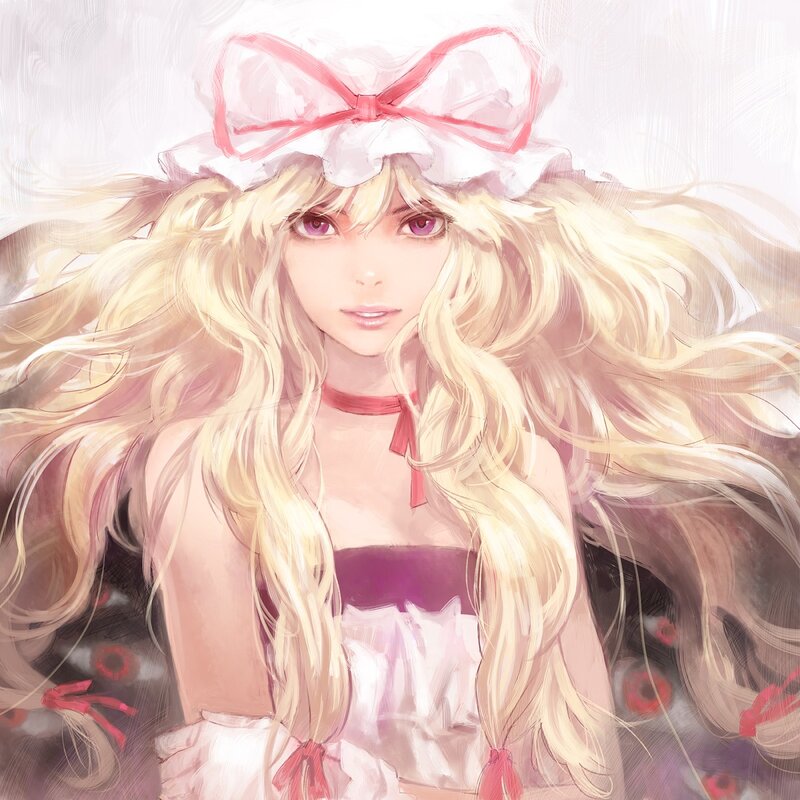 blonde girl with pink bow