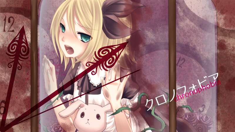 Blonde Girl with Rabbit — Purple, Dramatic