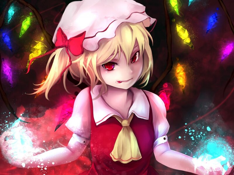 Blonde Girl with Red Eyes — Dramatic