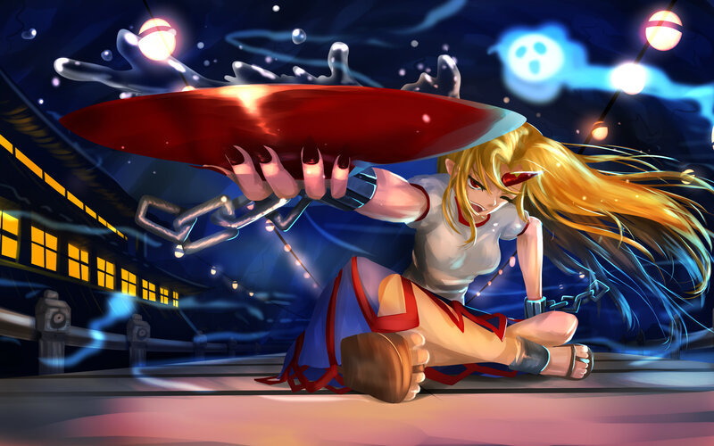 Blonde Girl with Red Shield