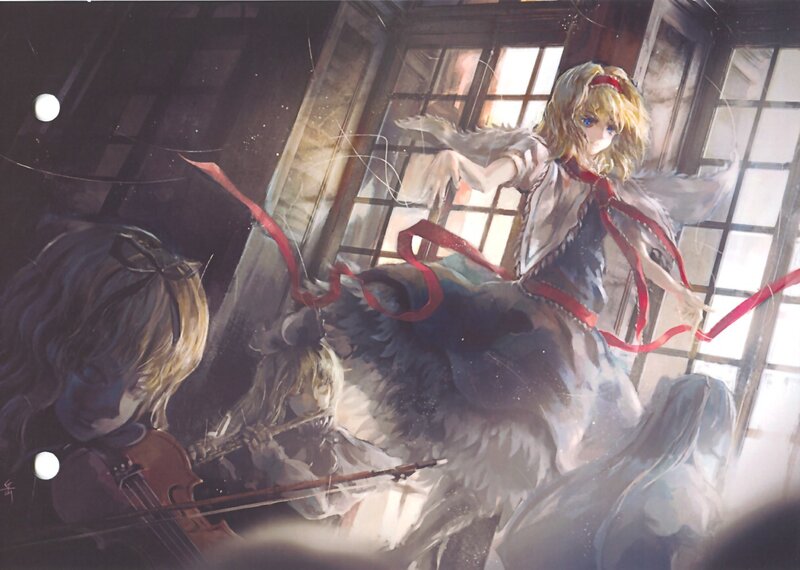 Blonde Girl with Ribbons