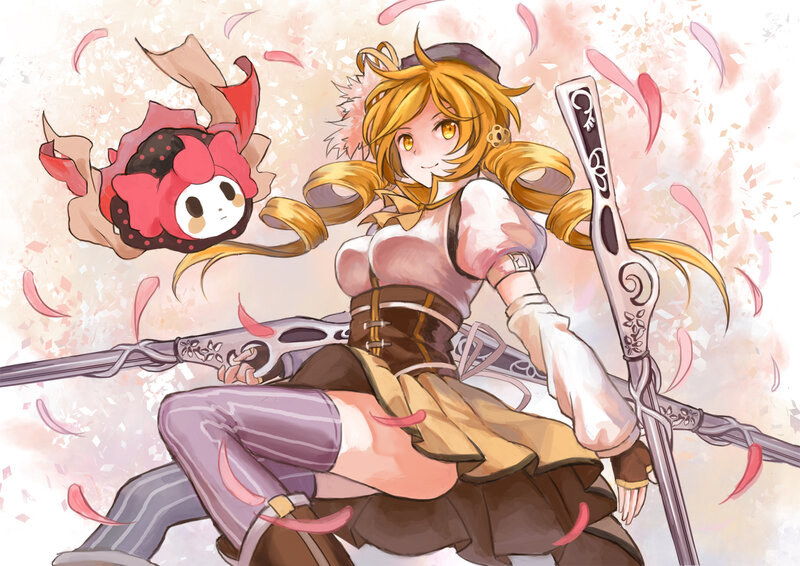 Blonde Girl with Rifle — Pink