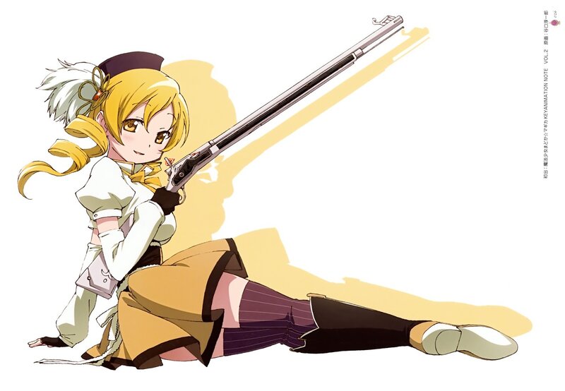 Blonde Girl with Rifle — Yellow