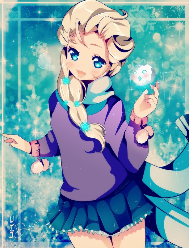 Blonde Girl with Snowball