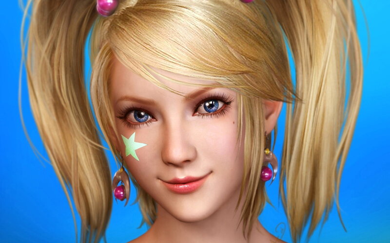 Blonde Girl with Star