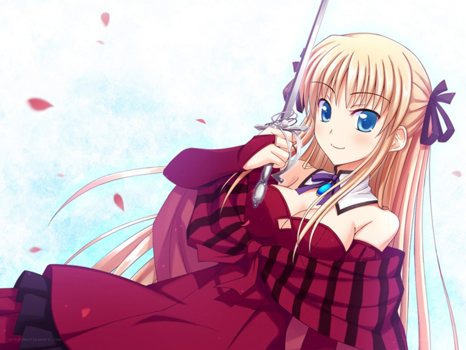 blonde girl with sword