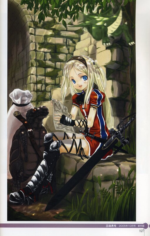 Blonde girl with sword