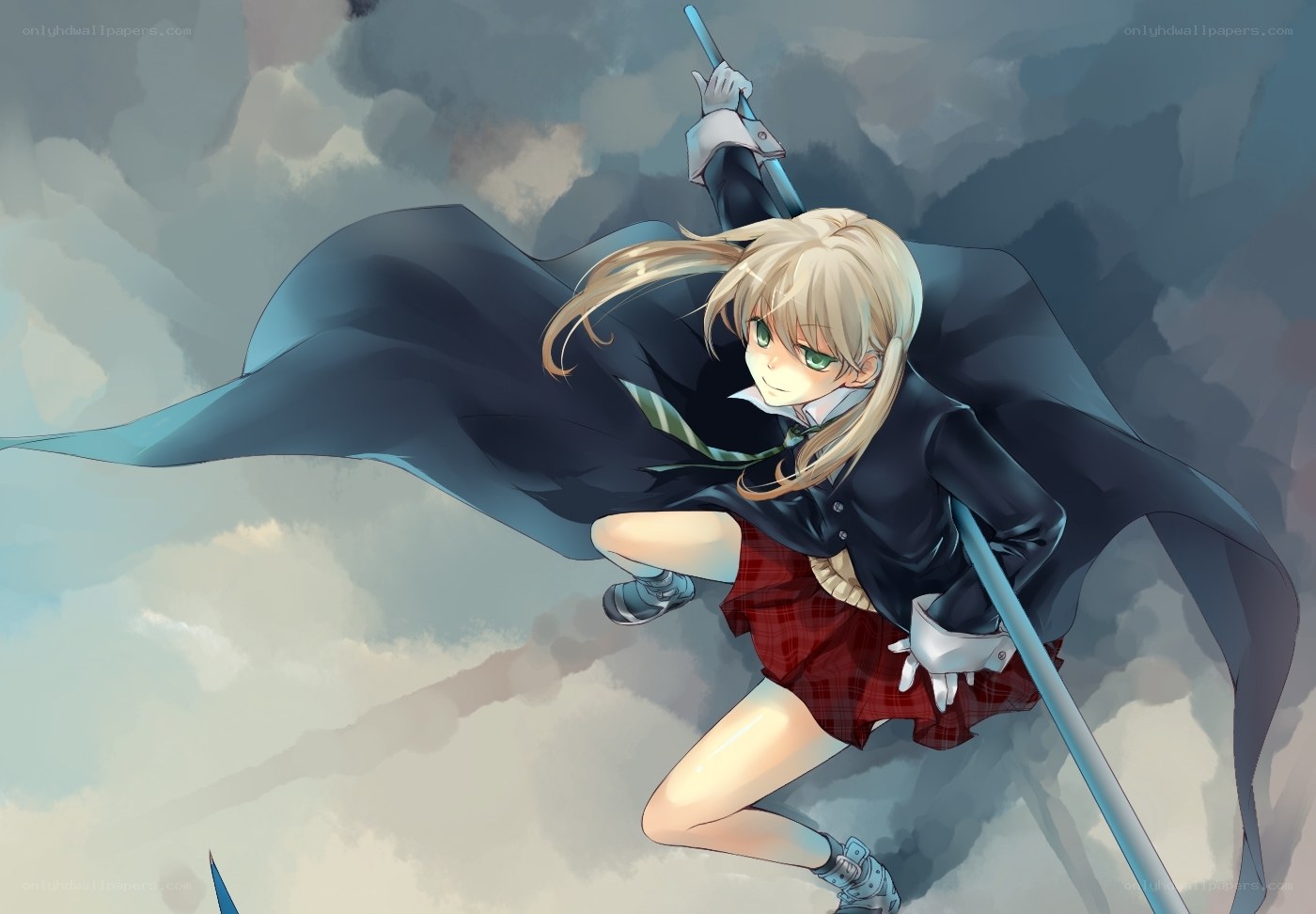 blonde girl with sword