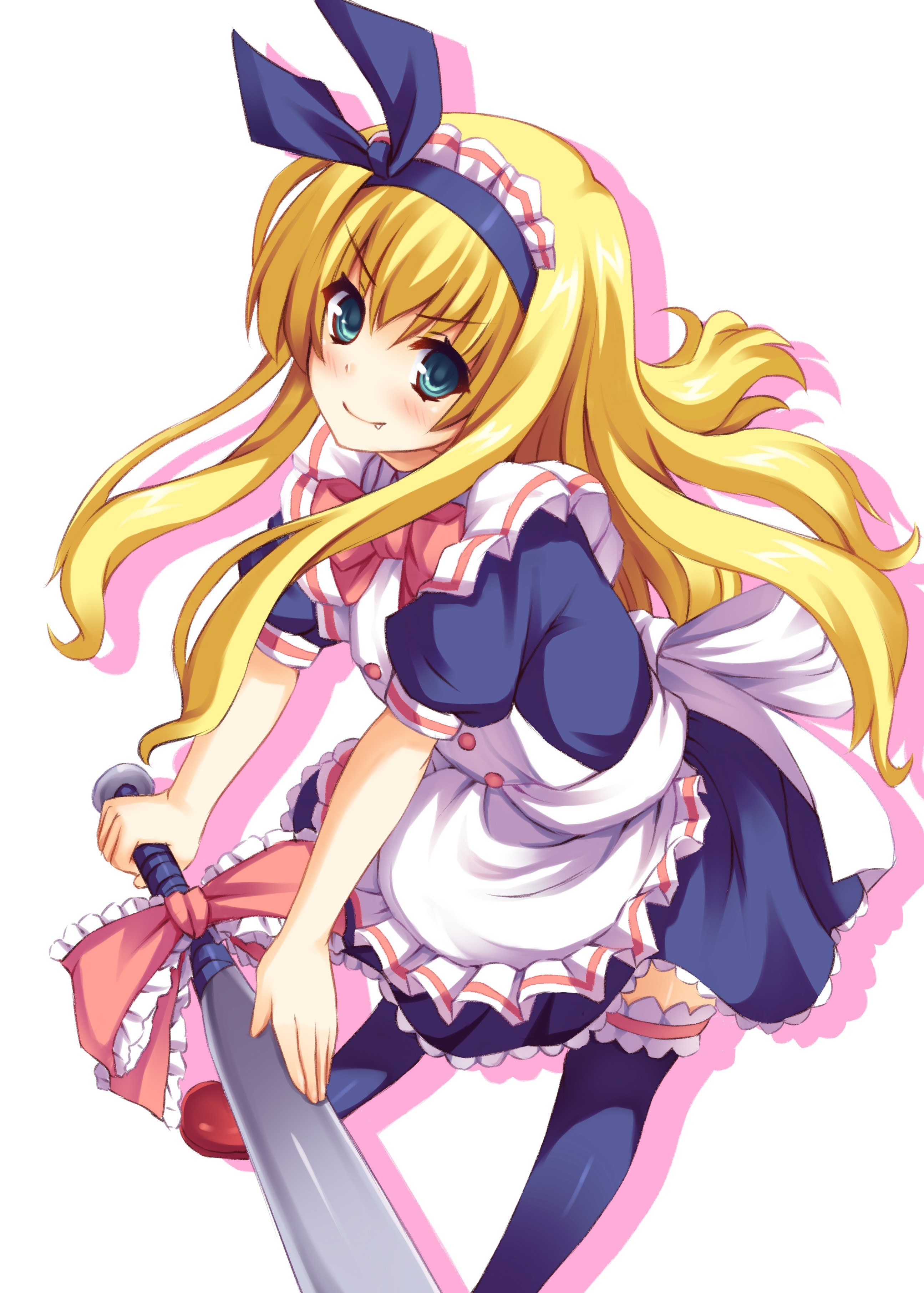 blonde girl with sword