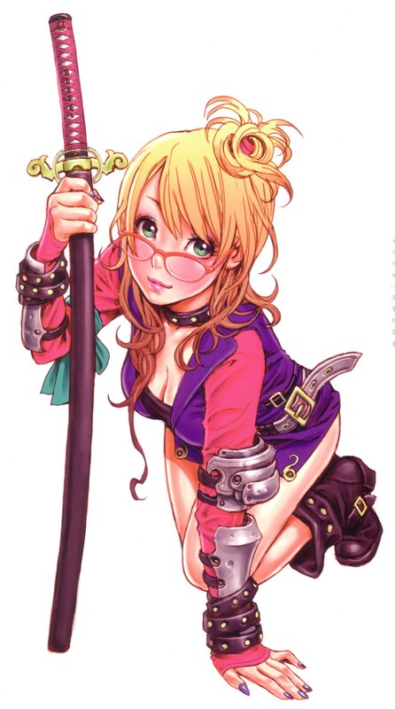 blonde girl with sword
