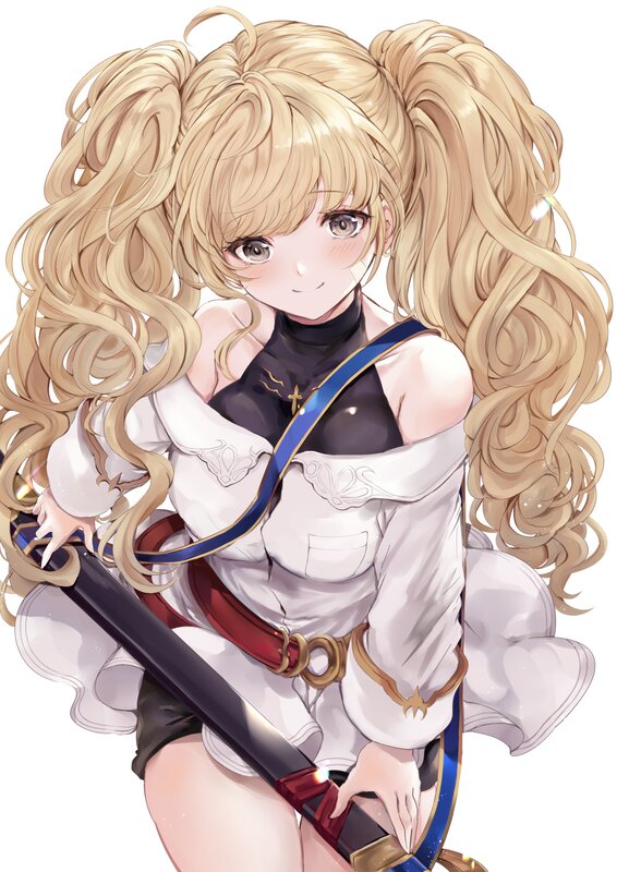 Blonde Girl with Sword — Blond