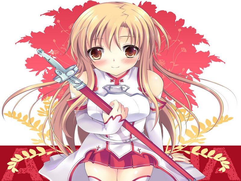 Blonde Girl with Sword — White, Calm, Anime
