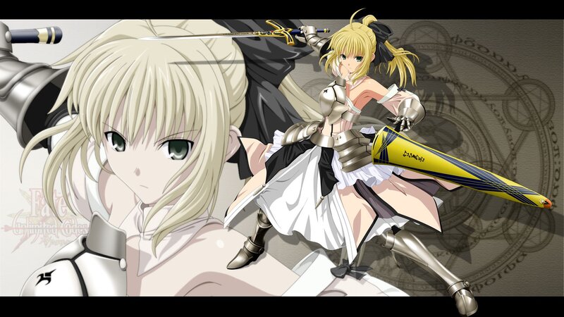 Blonde Girl with Sword — White, Dramatic, Anime, Armor