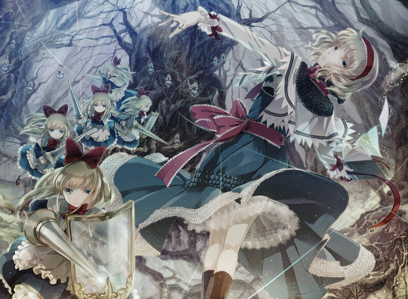 Blonde Girl with Sword — White, Dramatic, Anime, Forest
