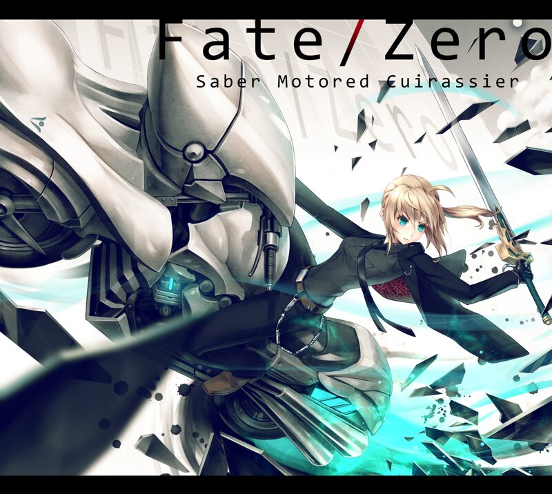 Blonde Girl with Sword — White, Dramatic, Anime, Robot