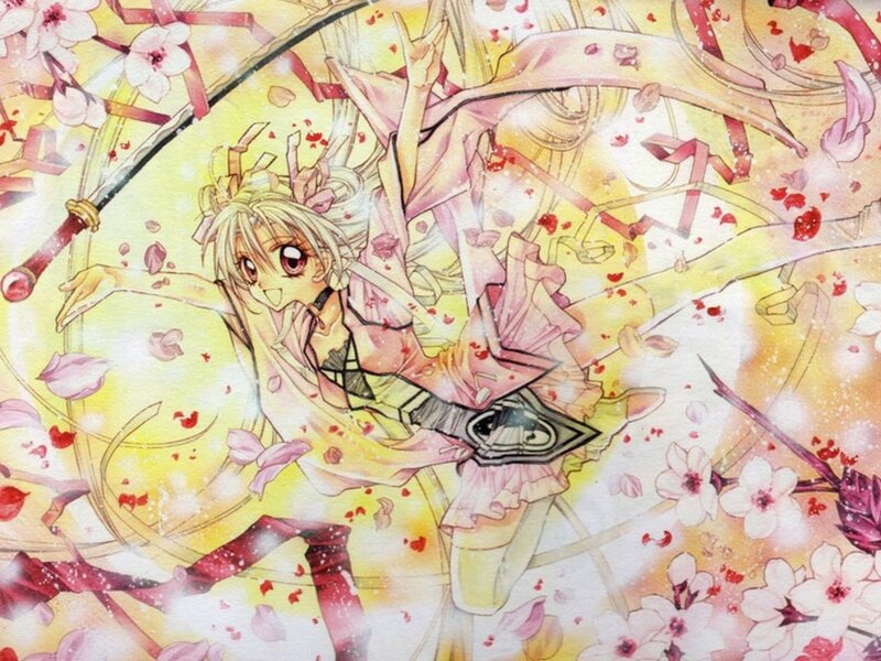 Blonde Girl with Sword — Yellow, Dynamic