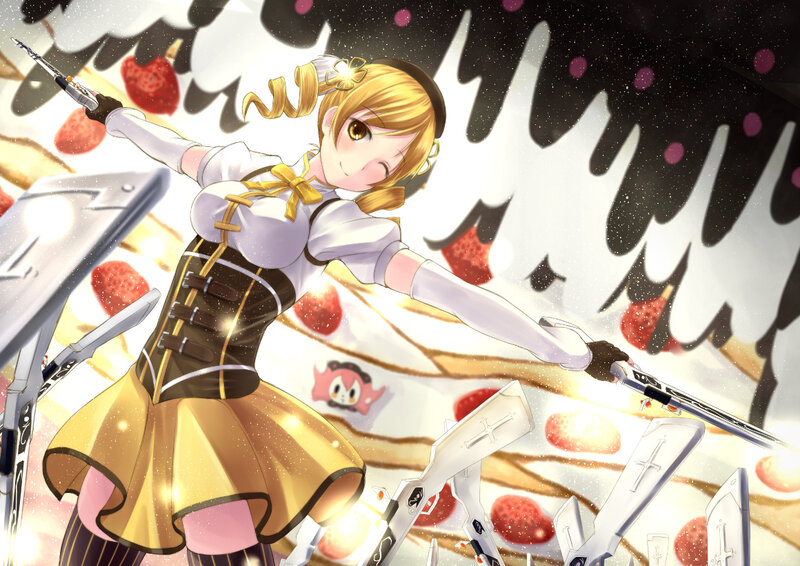 Blonde Girl with Swords — Yellow, Dynamic