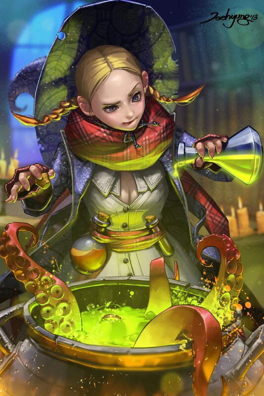Blonde Girl with Tentacles
