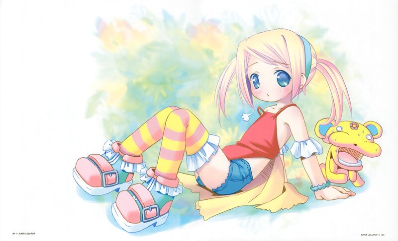 Blonde Girl with Toy — Yellow