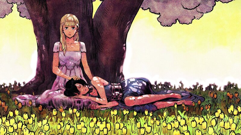 Blonde Girl with Unconscious Person
