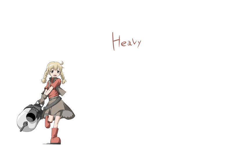 Blonde Girl with Weapon — White