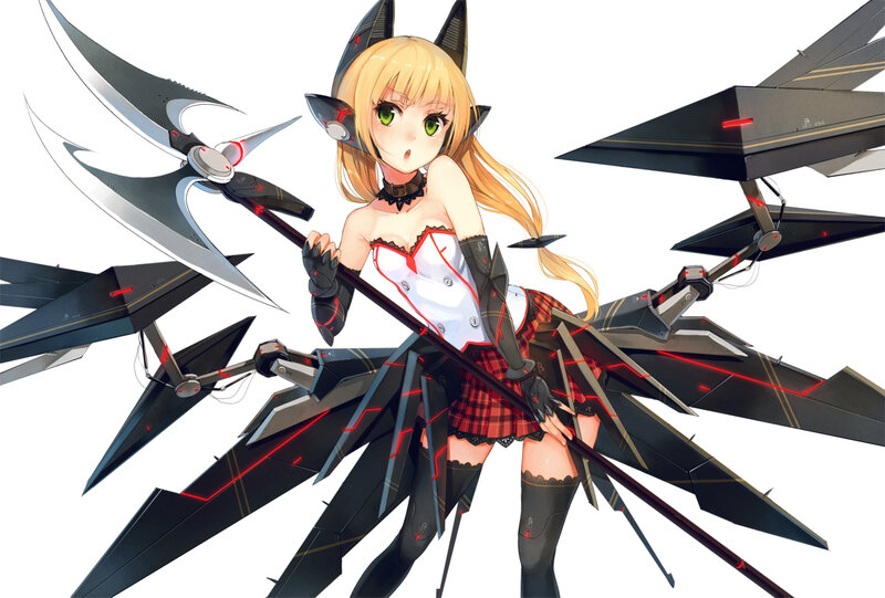Blonde Girl with Weapons