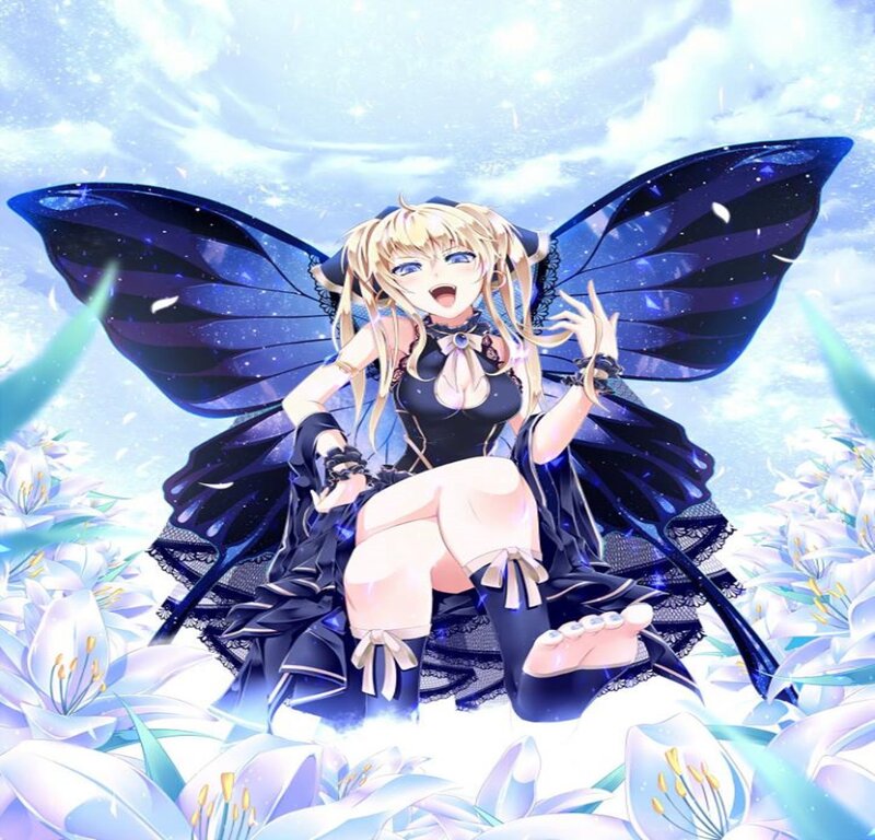 Blonde Girl with Wings — Blue, Fantasy