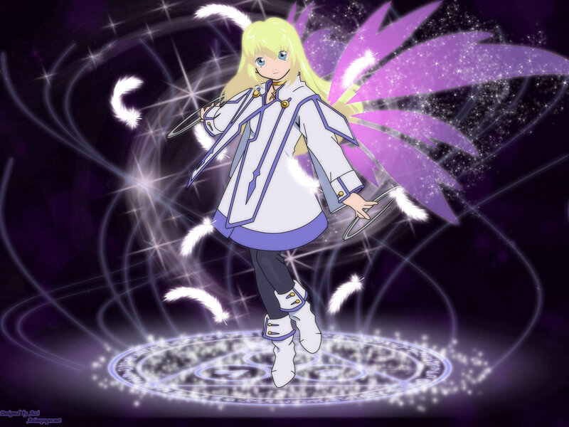 Blonde Girl with Wings — Purple, Magical
