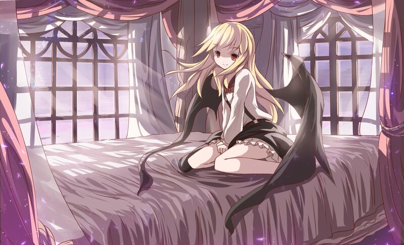 Blonde Girl with Wings — Purple, Serene, Morning