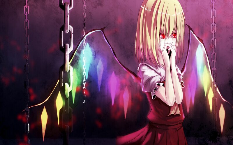 Blonde Girl with Wings — Purple