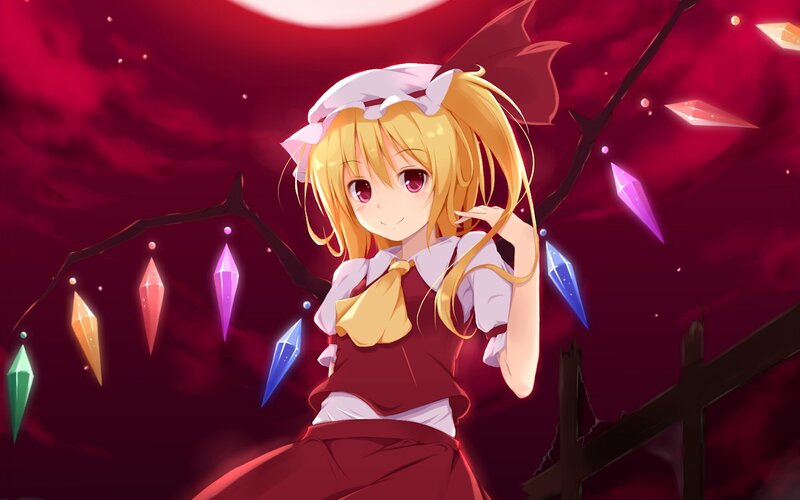 Blonde Girl with Wings — Red