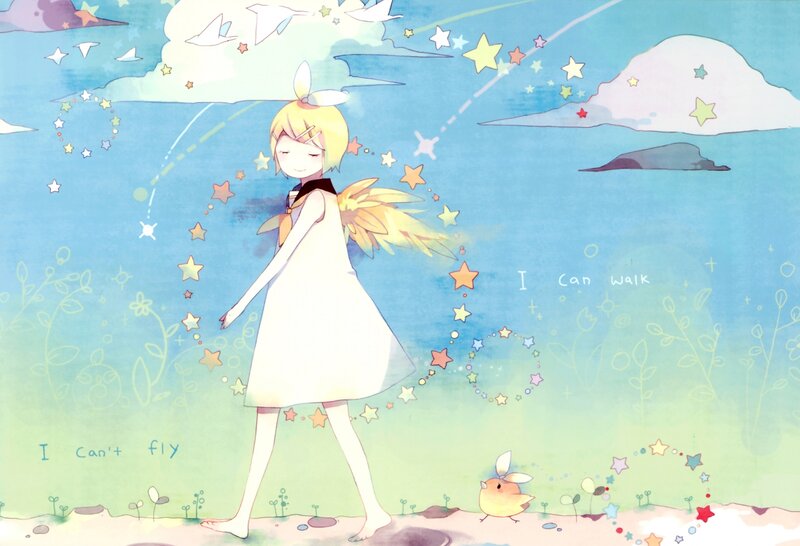 Blonde Girl with Wings