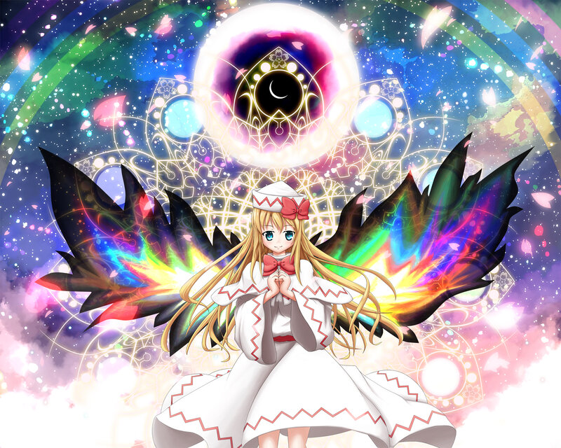 Blonde Girl with Wings — White, Magical