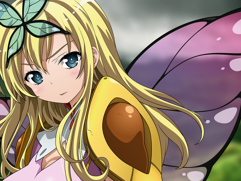 Blonde Girl with Wings — Yellow, Calm