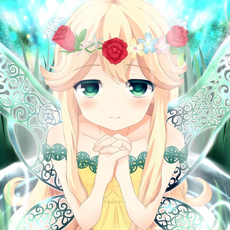 Blonde Girl with Wings — Yellow, Serene, Spring