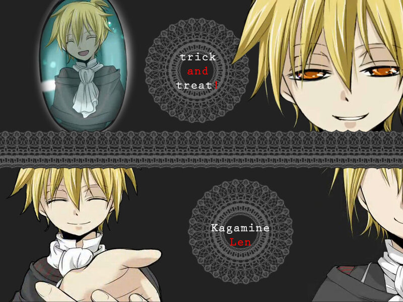 Blonde-haired Anime Character — Black, Playful
