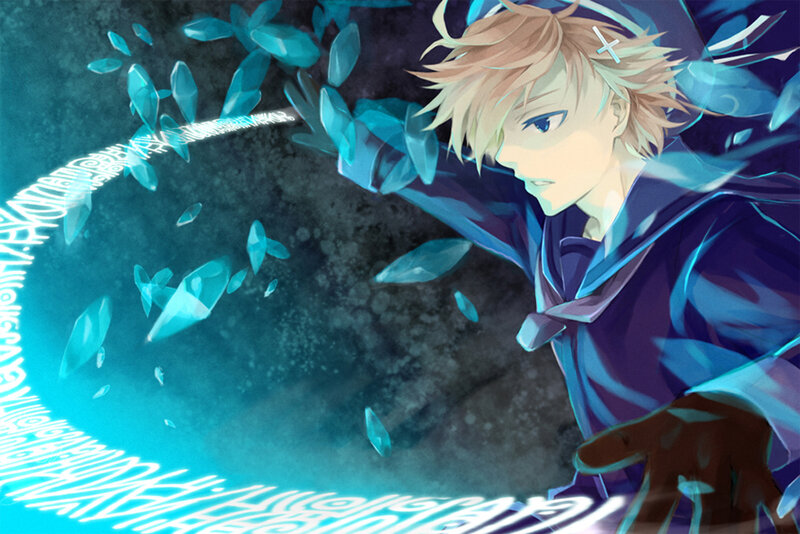 Blonde-haired Anime Character — Blue, Dramatic