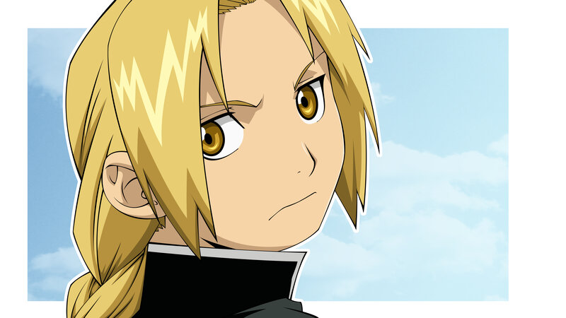 Blonde-haired Anime Character — Blue, Serious, Afternoon